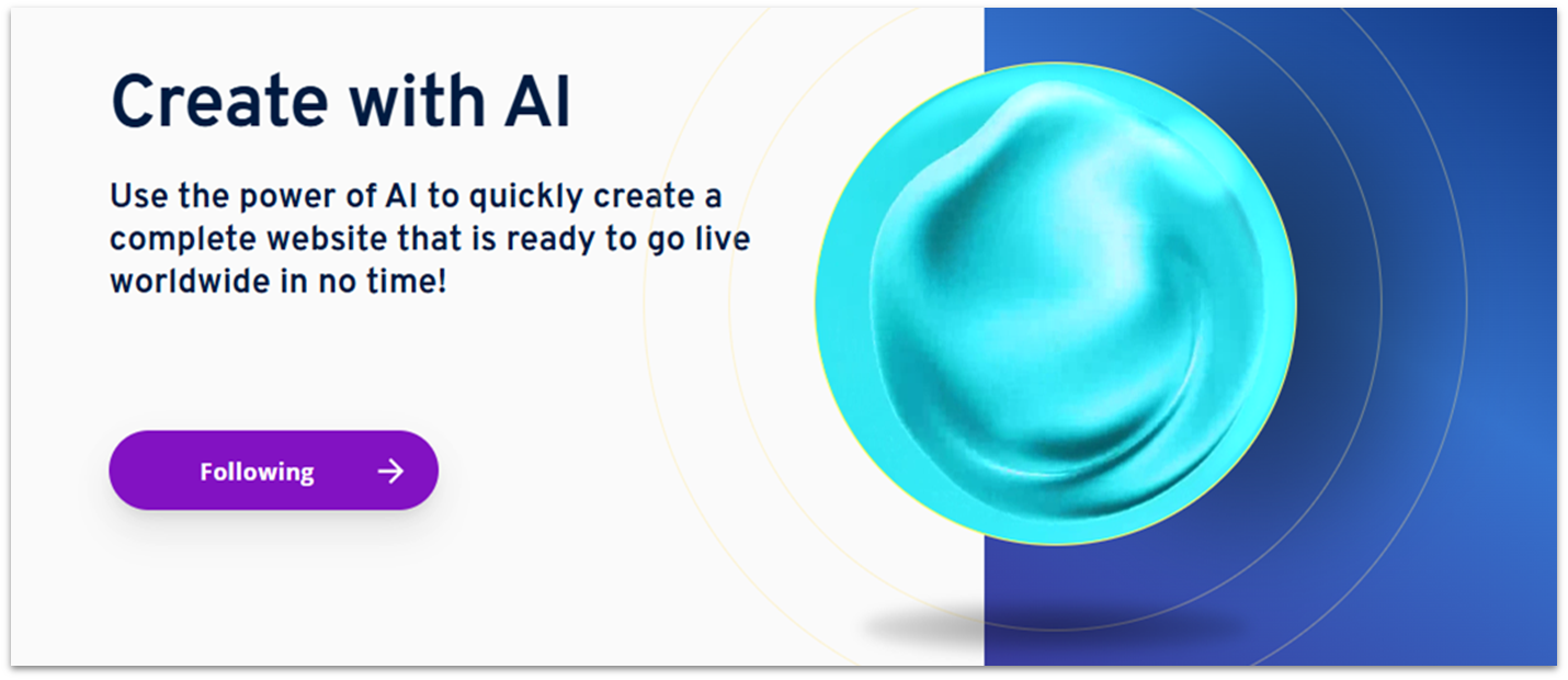 IONOS AI website builder start