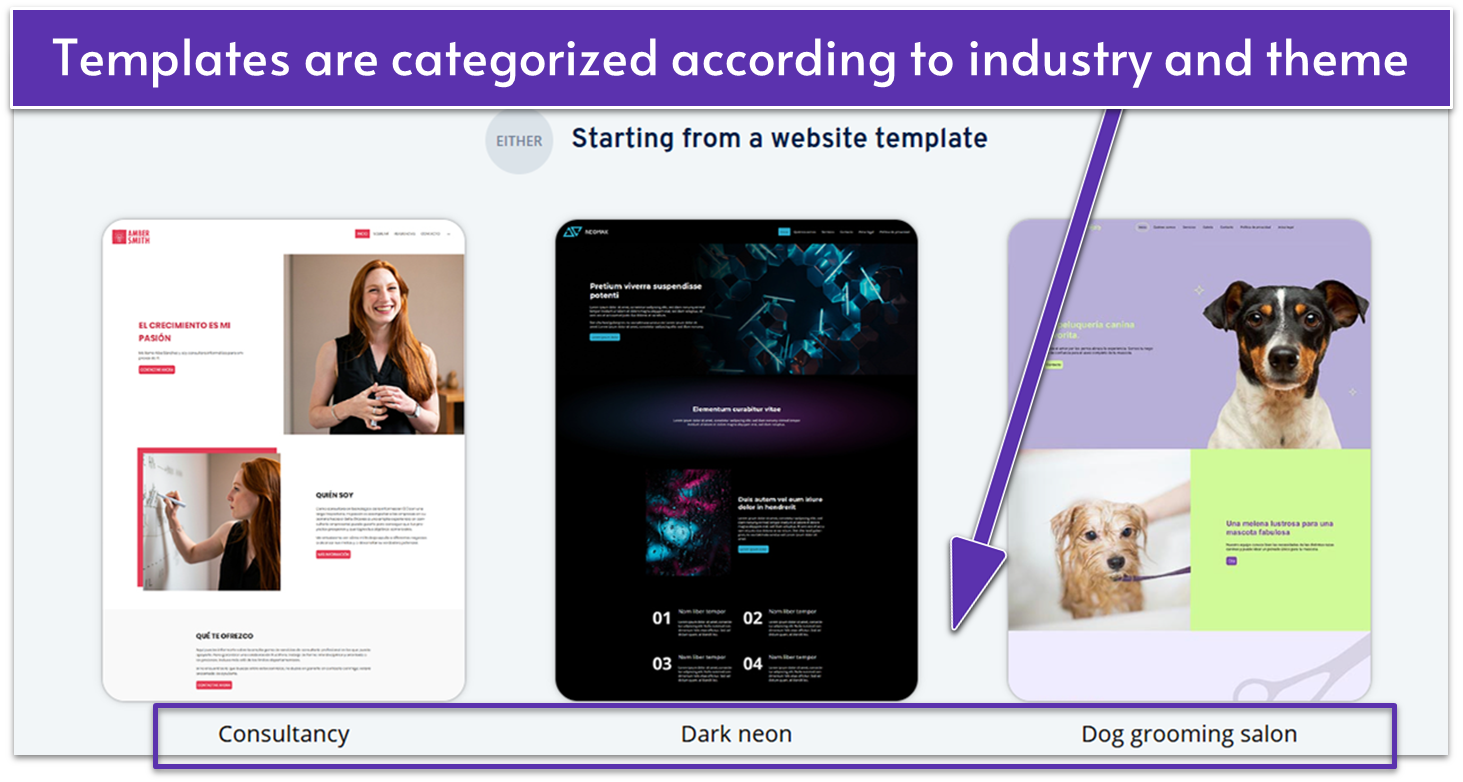 IONOS’ templates